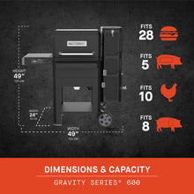 Load image into Gallery viewer, Masterbuilt® - Gravity Series™ 600 Digital Charcoal BBQ & Smoker