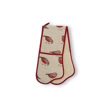 Load image into Gallery viewer, AGA Garden Robin Double Oven Glove
