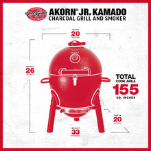 Load image into Gallery viewer, Char-Griller® - Akorn Jr Kamado Charcoal Grill
