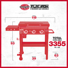 Load image into Gallery viewer, New! Char-Griller® Flat Iron® 3-Burner Gas Griddle
