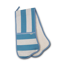 Load image into Gallery viewer, AGA Marina Blue Stripe Double Oven Glove
