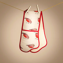 Load image into Gallery viewer, AGA Garden Robin Double Oven Glove
