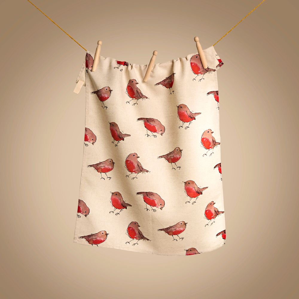 AGA Garden Robin Tea Towel