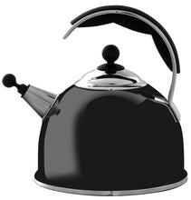 Load image into Gallery viewer, AGA Gloss Black Whistling Kettle
