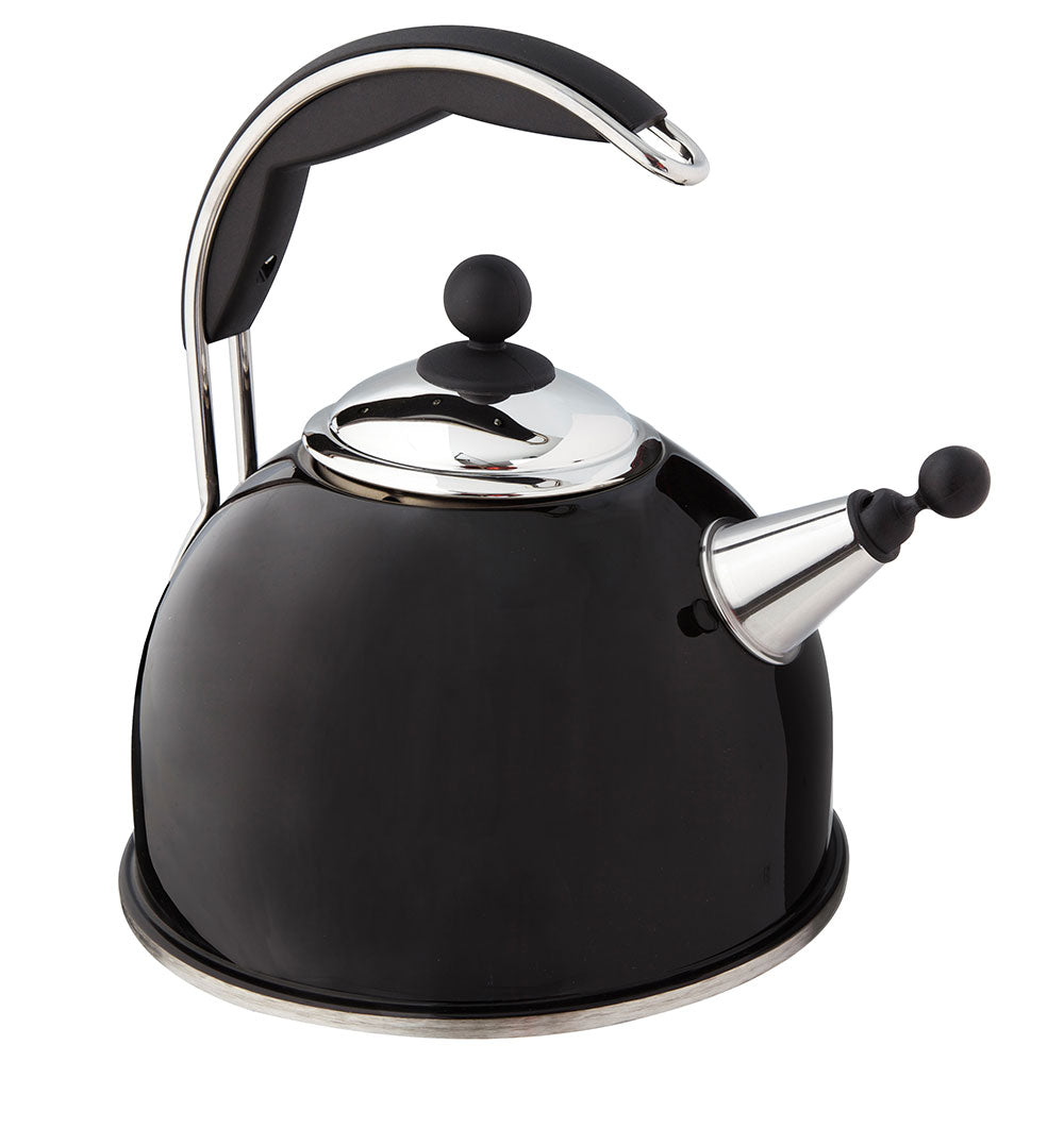 AGA Gloss Black Whistling Kettle