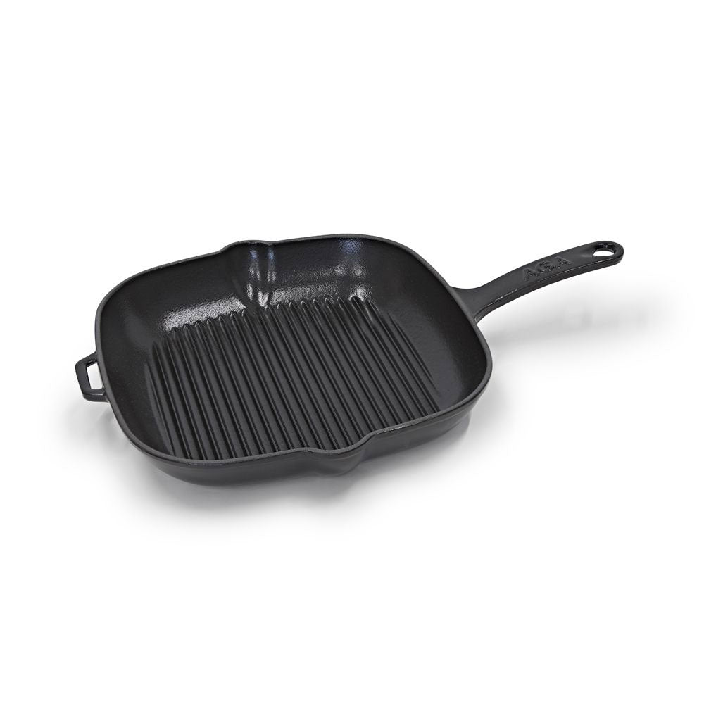 AGA Cast Iron 26cm Square Grill Pan Black